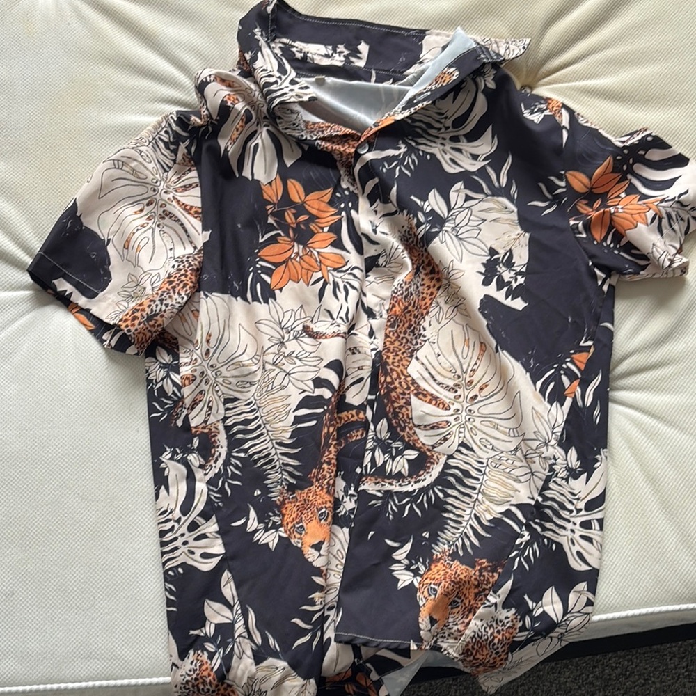 Tropical Leopard Print Shirt